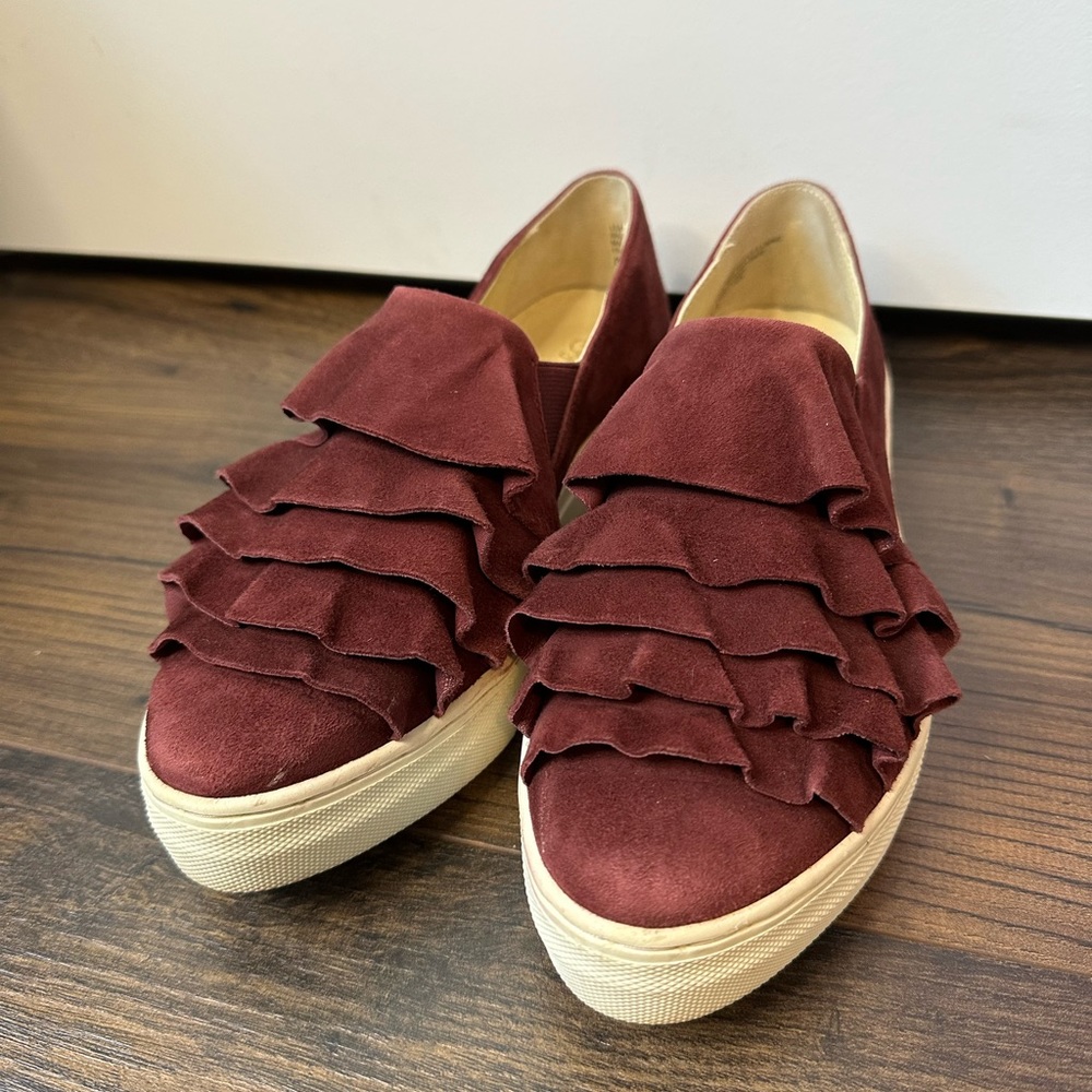 Seychelles Quake Burgundy Suede Sneakers (Size 8.5)
